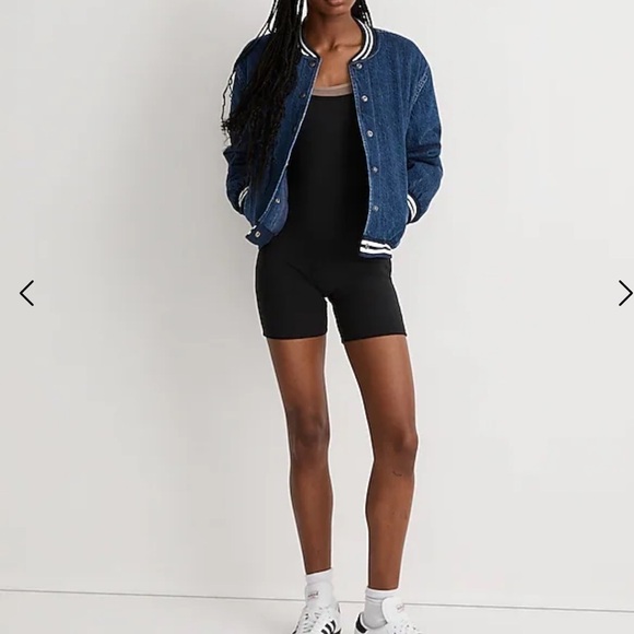 Madewell Knit Biker Unitard Shorts Black XL NWT - Picture 5 of 10